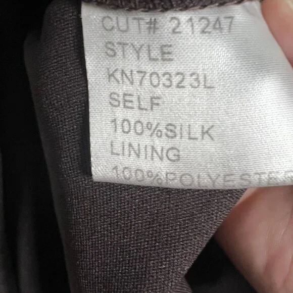 Tadashi Shoji silk chiffon flutter maxi dress evening gown off shoulder formal - Picture 7 of 8